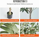 VEVOR Artificial Olive Tree, 1.8 m Tall Faux Plant, Secure PE Material & Anti-Tip Tilt Protection Low-Maintenance Plant, Lifelike Green Fake Potted Tree for Home Office Warehouse Decor Indoor Outdoor - 4
