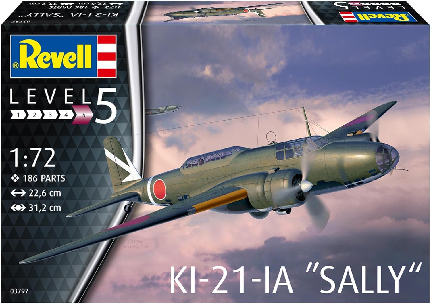 Revell 03797 Ki-21-la Sally 1:72 Scale Unbuilt/Unpainted Plastic Model Kit