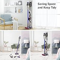 Vista 6 de Foho Vacuum Stand Compatible for Dyson V15 V11 V10 V8 V7 V6, Metal Storage Bracket Stand Holder Compatible for Dyson Handheld DC30 DC31 DC34 DC35