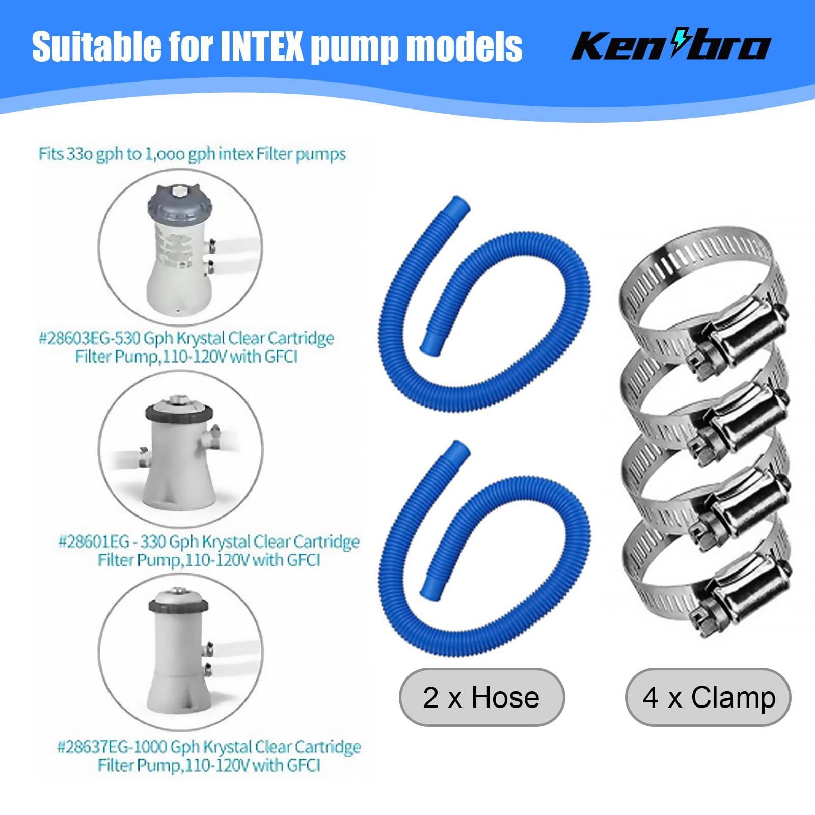 2 Poolschläuche 38mm 150cm - Flexibel & UV-beständig Für Filterpumpen