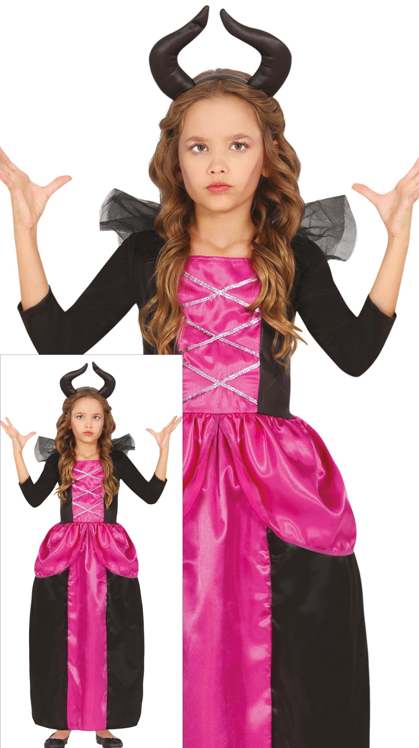 FIESTAS GUIRCA Purple Fairy Girls Fancy Dress Costume - Fairy Queen Costume including Fairy Headband and Long Dress - Halloween Girls Costumes Age 5-6 Years