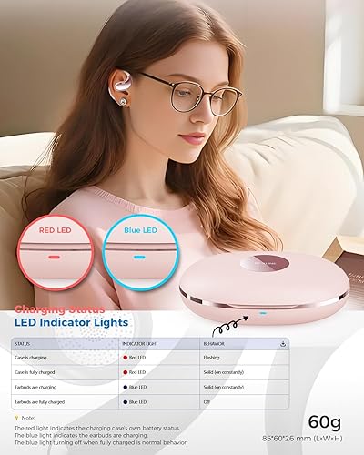 Miniatura 5 de Auriculares Bluetooth de oreja abierta, Bluetooth 6.0, auriculares de oreja abierta, tiempo de reproducción de 36 horas, gancho flexible para