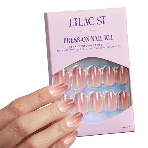 Lilac St - Press On Nails, Blush Touched (30 Nails,