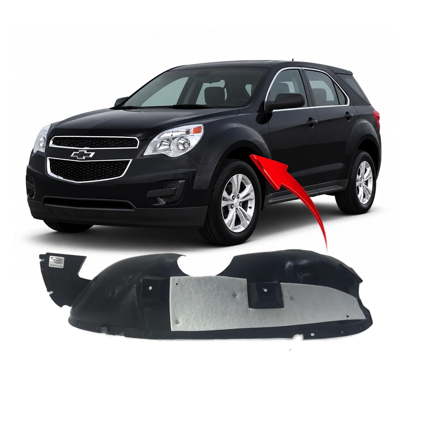 FitParts For Chevrolet Equinox 2014–2017 Front Left Fender Liner