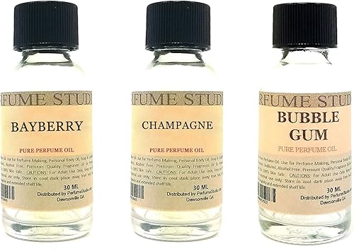 Miniatura 32 de Juego de 3 aceites aromáticos para hacer perfumes, 3 unidades de 1 onza cada uno para hacer jabones, velas, bombas de baño, lociones, aerosoles