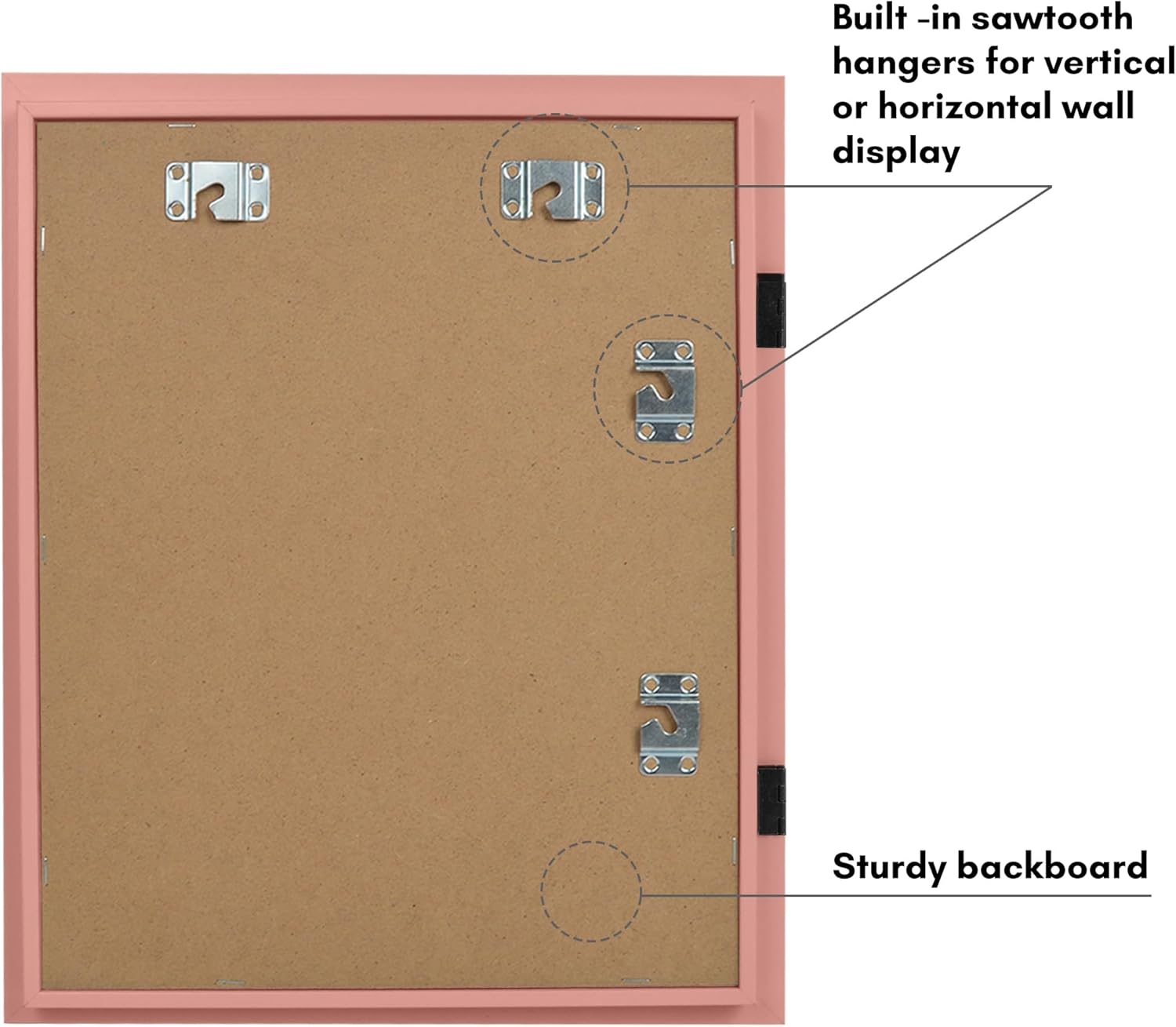 Americanflat - 2 Pack - Kids Artwork Frame Changeable (Pink) - Magnetic Door Holds 100 Art Pieces - 8.5x11 Letter Size Display with Mat or 10x12.5 Without Mat - My Mini Masterpiece