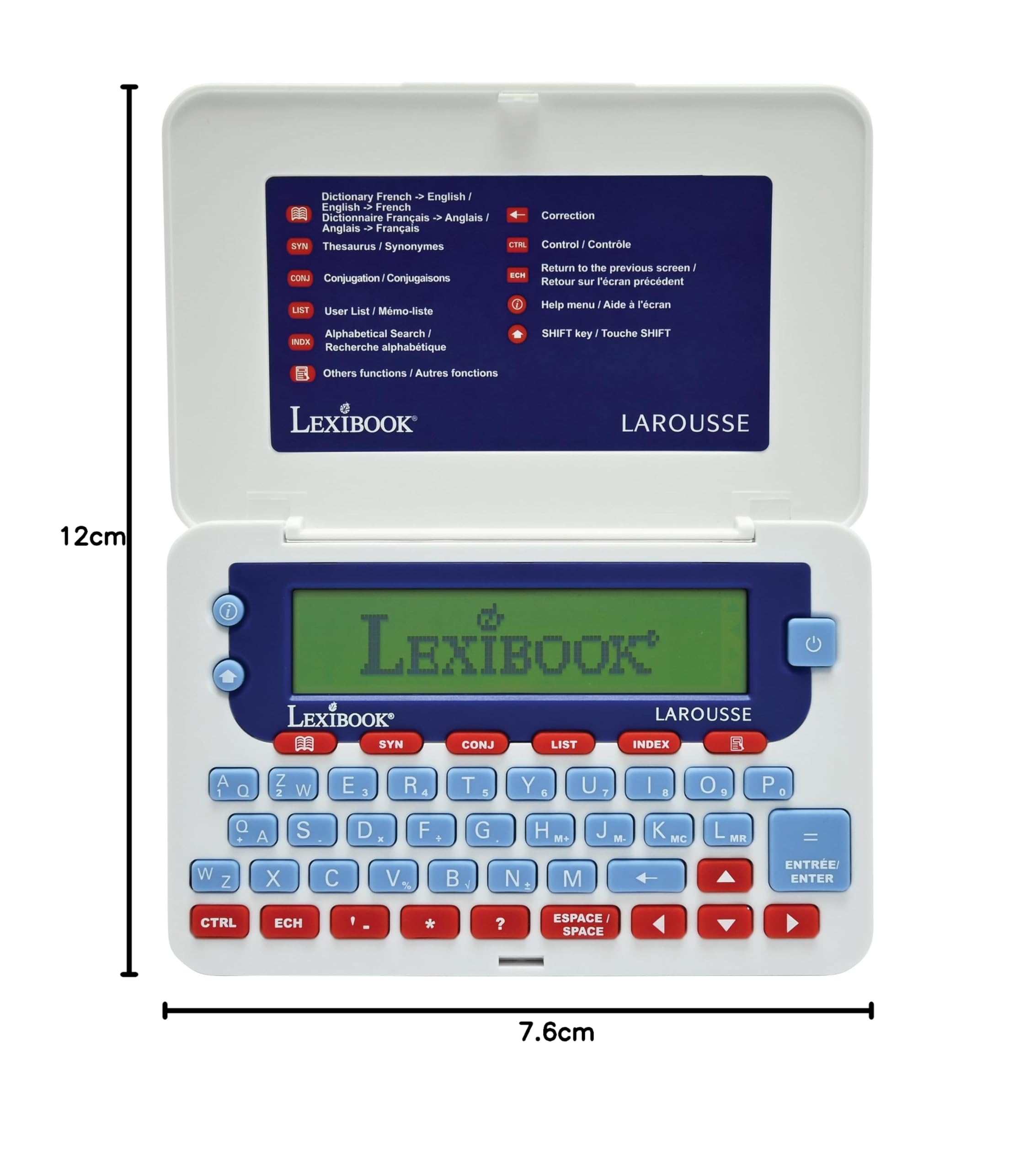 Lexibook, Larousse, Diccionario FRANCÉS/INGLÉS, 400.000 Palabras, Expresiones y traducciones, 3000 americanismos, Nueva Base de Datos Larousse, Juegos de Cartas, D880i1