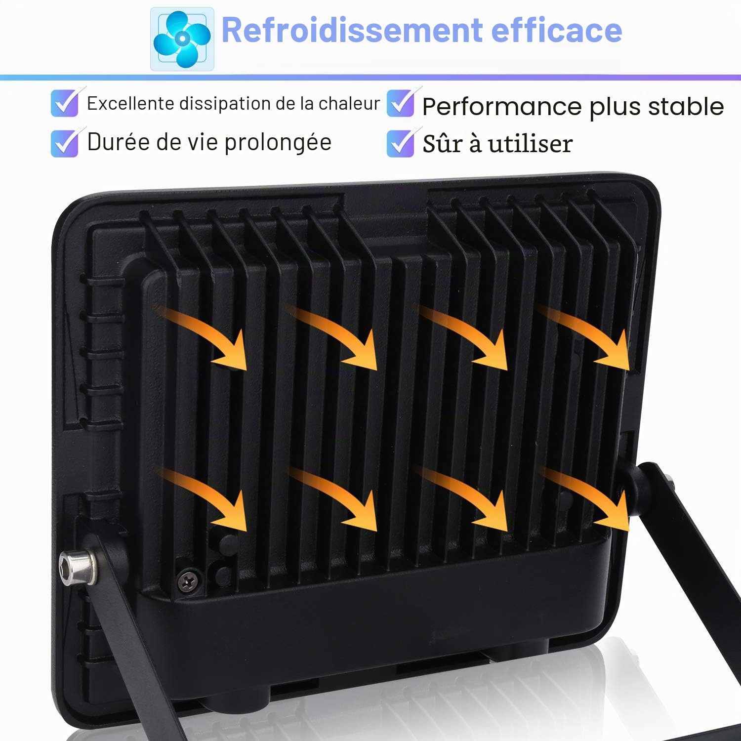 Eulenke Spot LED de chantier avec trépied 2 x 50 W blanc chaud IP66 étanche 3000 K 4250 lm lampe de construction intérieure et extérieure réglable en hauteur (avec câble de 1 m pas de connecteur)