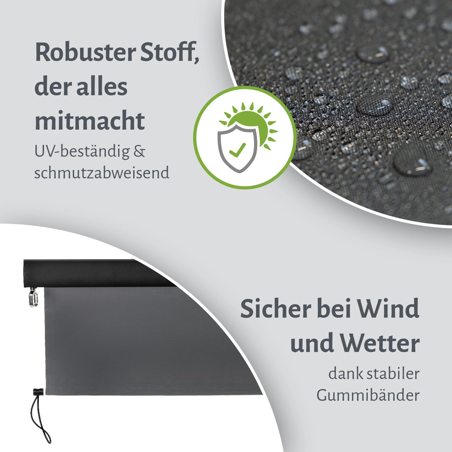 empasa Senkrechtmarkise Master Vertikalmarkise Balkonmarkise Sonnenschutz Balkonsichtschutz Sichtschutz Balkonrollo Rollo mit Handkurbel, Farbe:anthrazit, Größe:240 x 250 cm