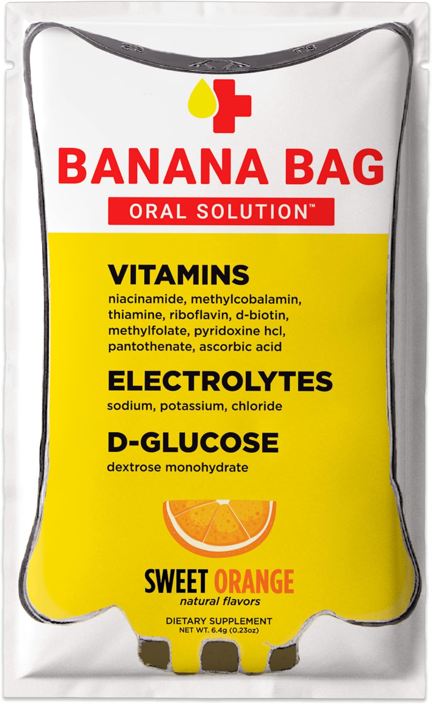Banana Bag Oral Solution Recovery Packets - I.V. Alternative - Sweet Orange 5pk: Pharmacist-Formulated For Fast Energy Boost, Rehydration & Wellness. Electrolytes + Vitamin C + Strong B-Complex