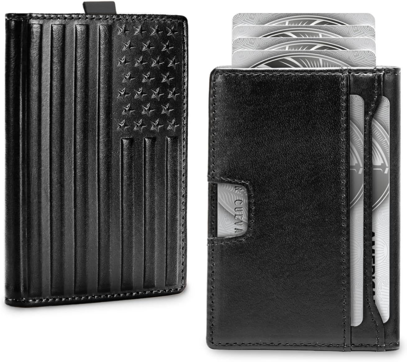 TAMO FENG Full Grain Leather Wallets for Men Slim
