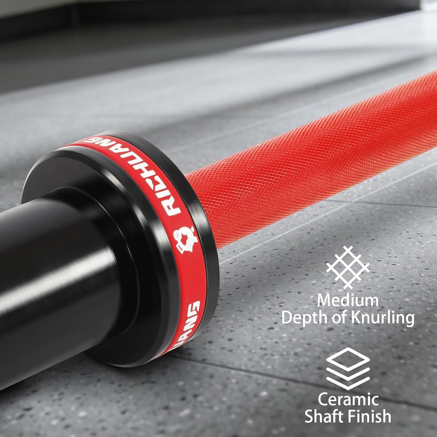 Olympic Barbell 4FT 5FT 6FT – 2" Short Compact Weightlifting Bars for Home Gym, Squats, Bench Press – 400LB to 500LB Capacity – Red/Blue