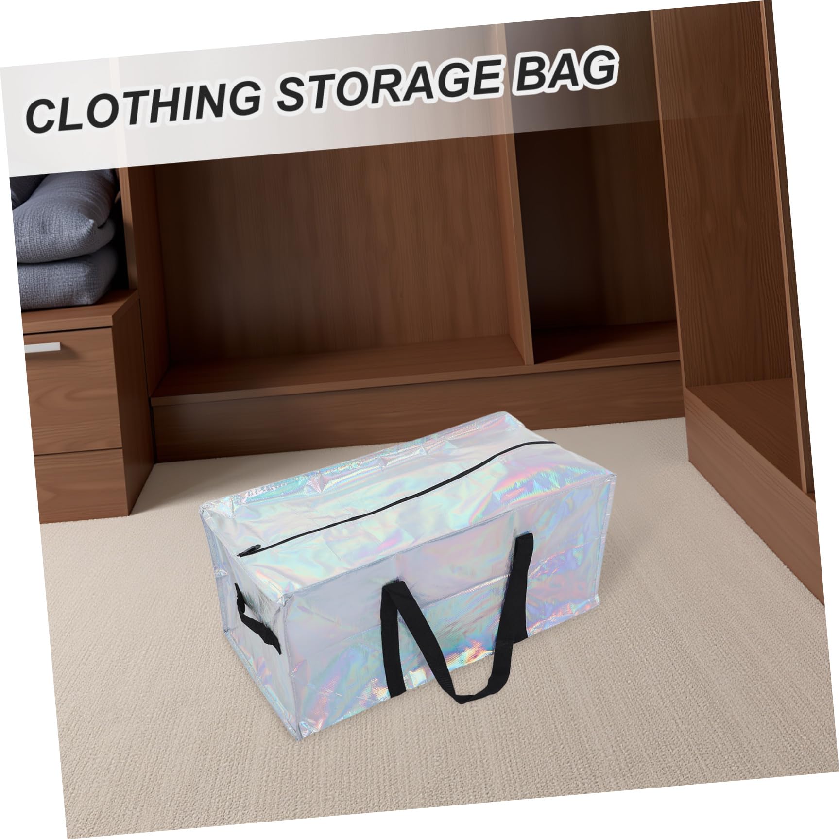 BESTOYARD 4 Pezzi Borsa da Trasloco Extra Large Oxford con Cerniera Rinforzata e Manici Larghi, Pieghevole e Riutilizzabile per Studenti e Famiglie