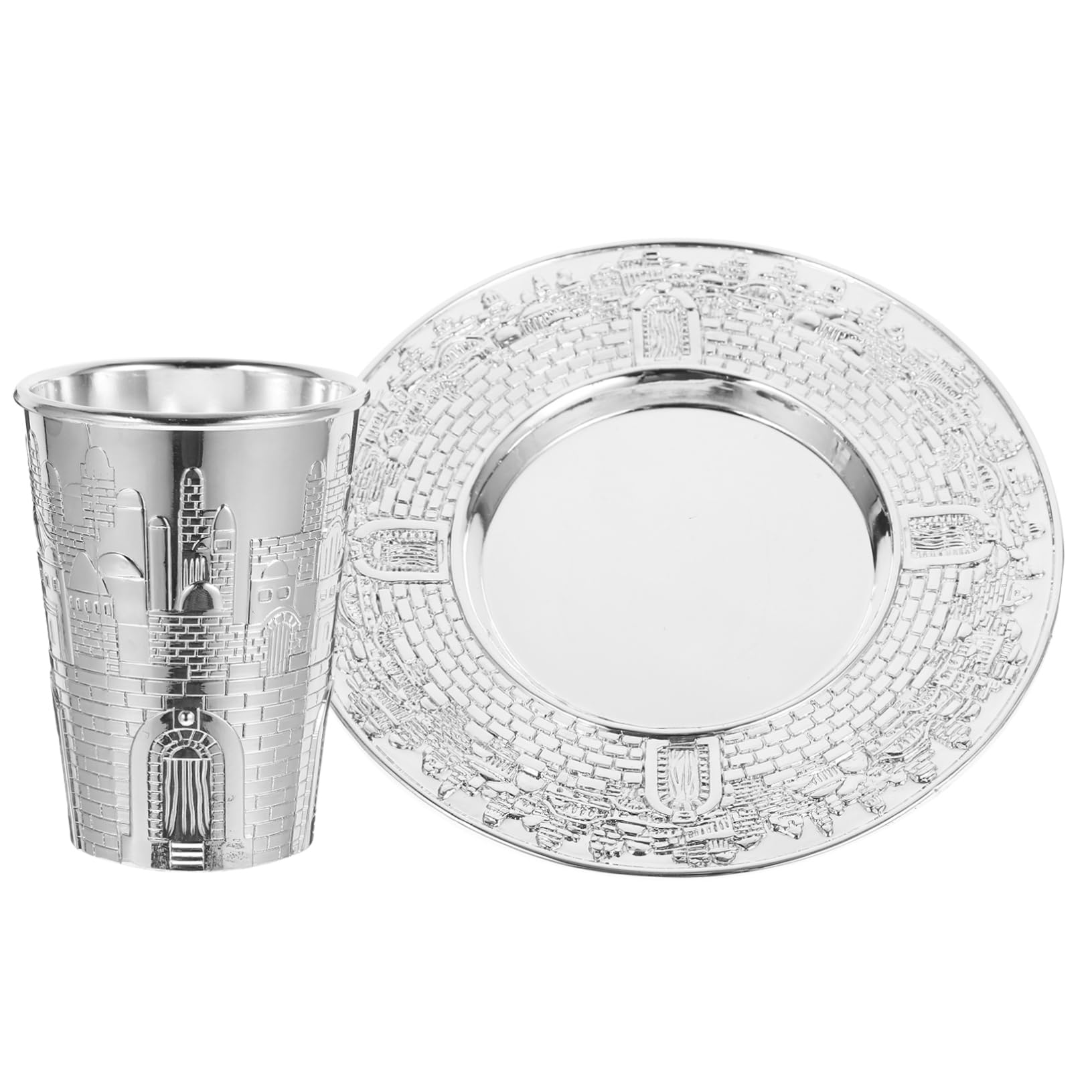 Cabilock Juego De 3 Tazas De Oración Copa De Shabat Copa Sagrada De Vino De Shabat Vasos De Whisky Bandeja Vintage De Cáliz Dorado Vasos Para Beber De Vino De