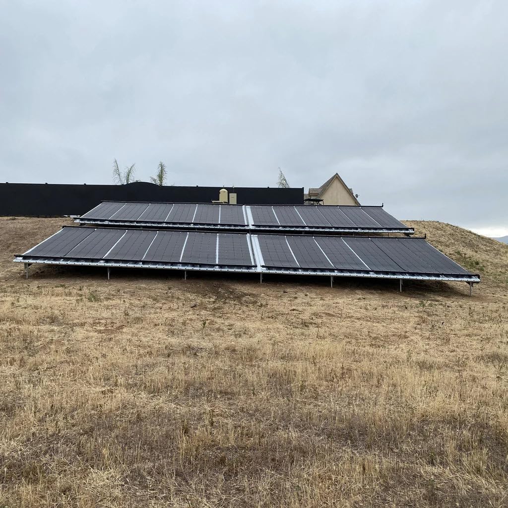 Industrial Grade Solar Pool Heater Panel - Superior High-Wind Strapless Mounting System & Maximum Freeze Resistance (4' X 12.5')
