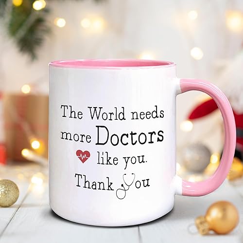 Miniatura 8 de Taza de café para médico, regalos para médicos, regalos de agradecimiento al médico, regalos de taza de té para mujeres y hombres, The World Needs