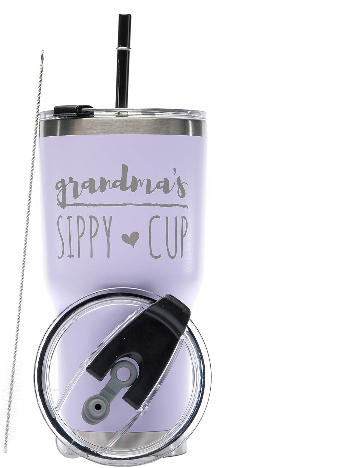 Greatness Line Grandma's Sippy Cup 30 oz. Lavender Stainless Steel Tumbler Value Pack - Double Wall Vaccum Insulated