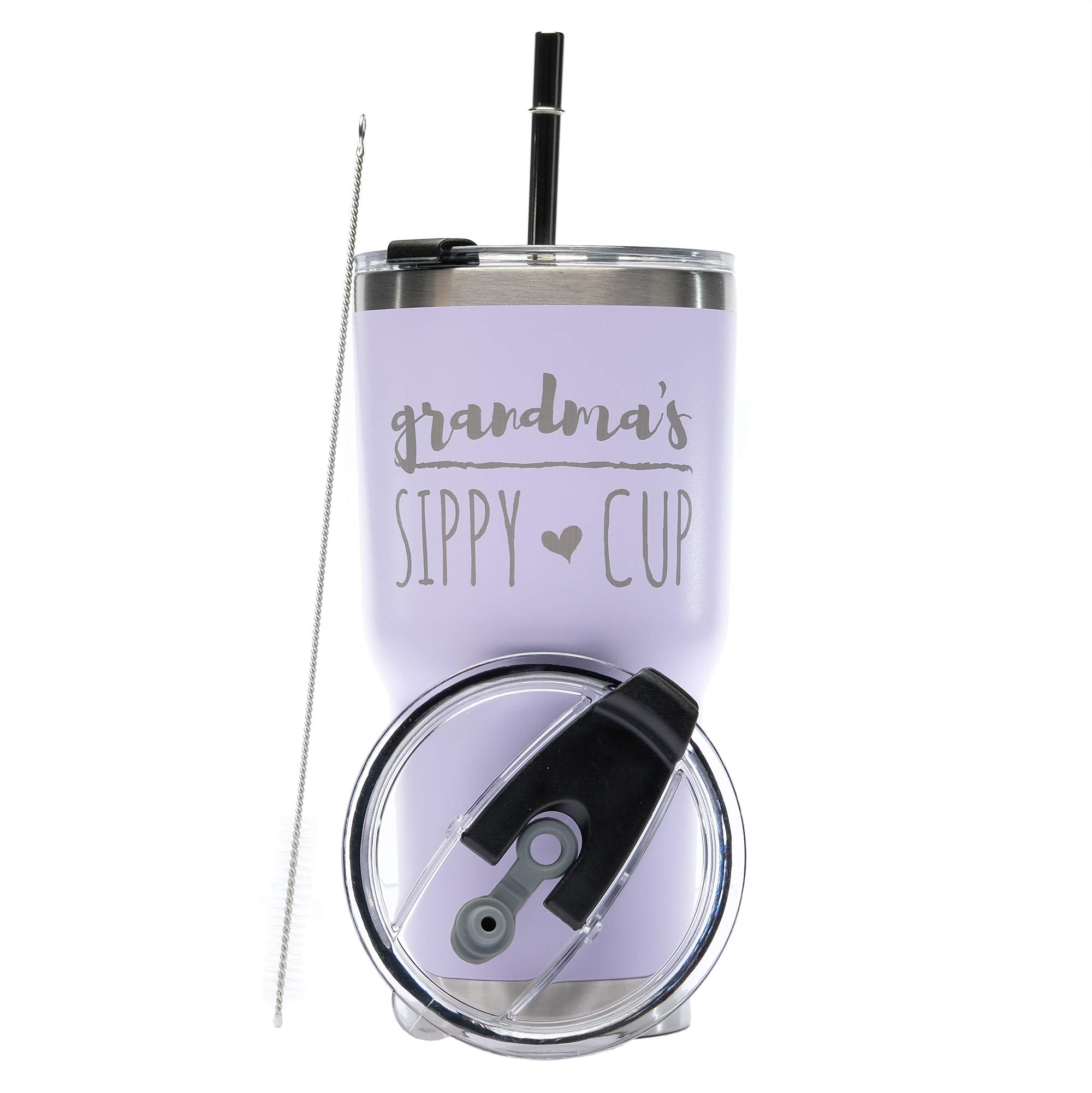 Greatness Line Grandma's Sippy Cup 30 oz. Lavender Stainless Steel Tumbler Value Pack - Double Wall Vaccum Insulated