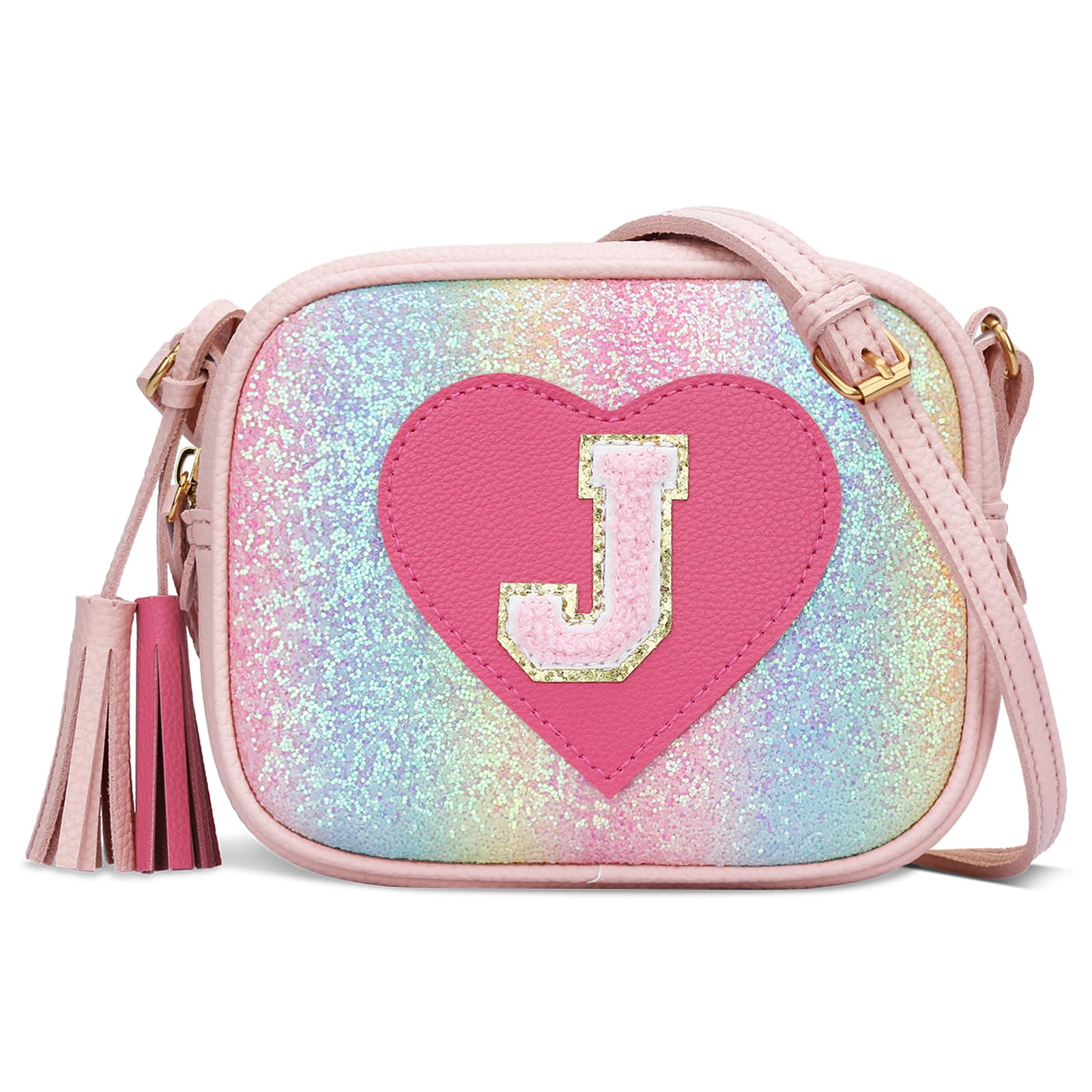 KKXIU 2 3 4 5 6 7 8 9 10 Year Old Girl Gift Kids Purse Toddler Wallet Crossbody Bag with Tassel