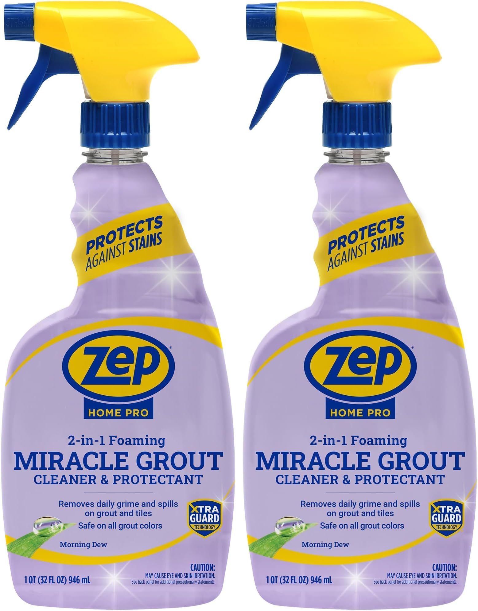 Home Pro Foaming Miracle Grout Cleaner & Protectant - 32 Fl. OZ - (Pack of 1) 2-in-1 for Sparkling Clean Grout Lines