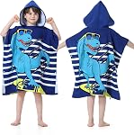 Mokani Kids Hooded Poncho Towels, Soft & Absorbent Microfiber Beach Towel, Swimming Pool Changing Robe Bathrobe Bath Towel