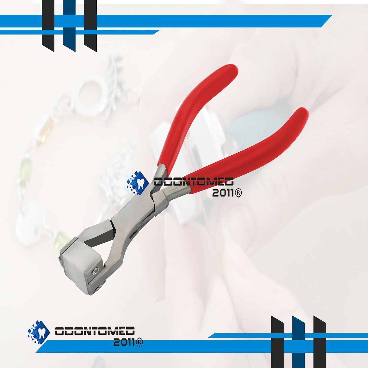 Ring Plier Tool, Bracelet Forming, Bracelet Plier Jewelry Tools Firm Durable for Bending Rings Red Pvc Grip Handle Stainless Steel
