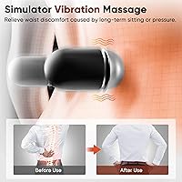 Vista 5 de 3 in 1 Upadate Rechargeable Electric Lumbar Support Pillow with Adjustable Height for Bed and Chair,Back Massager with Heat,Back Massager for Pain
