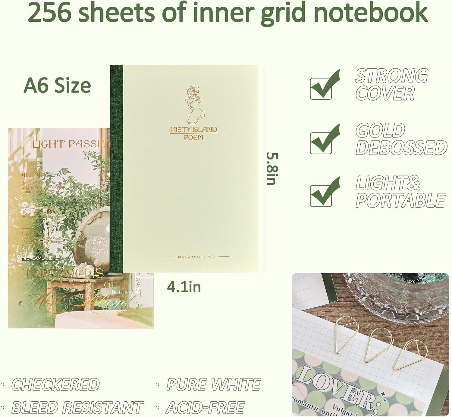 ATIRAMANIYA Scrapbook Kit 232 Pcs, Junk Journal Kit with Journaling Supplies, Scrapbook Paper, A6 Grid Notebook, Washi Stickers, Washi Tape, Scrapbook Kit Craft DIY Gift Set (Poetry Scrapbook) 1