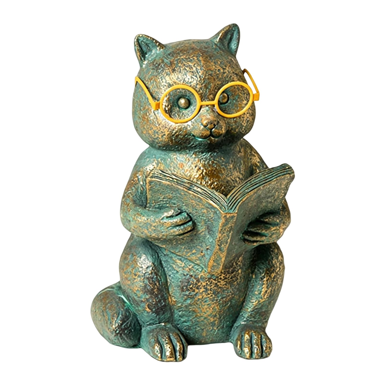 Zestaw figurek zwierząt w stylu retro, sowa, królik, szop, statuetka ze świecącymi w ciemności okularami na biurko, regał na książki, dekoracja domu, B Onesize