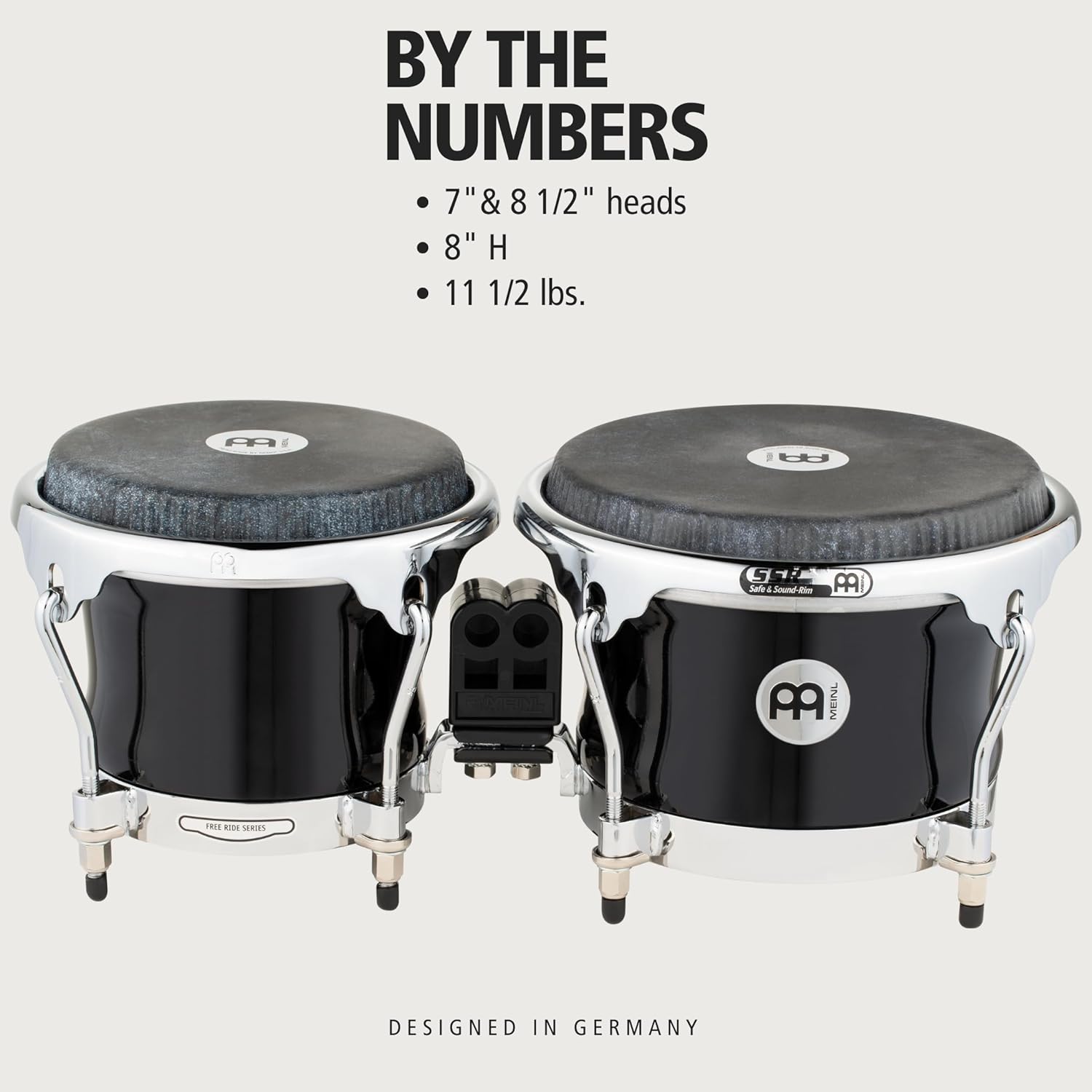 Meinl Percussion 7" and 8.5" Fiberglass Bongos