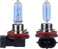 Vista 9 de Bombilla halógena H1 para faros delanteros, 5000 K, luz súper blanca, reemplazo de larga vida útil P14.5S 12V/55W (H1, 2 unidades)