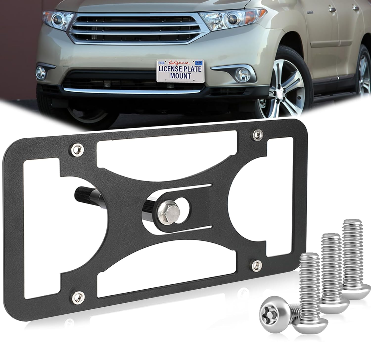 Anti Theft Front License Plate Bracket Mount Compatible with Subaru WRX and STI 2015-2026,No Drill Tow Hook License Plate Frame Holder,Installs in Seconds