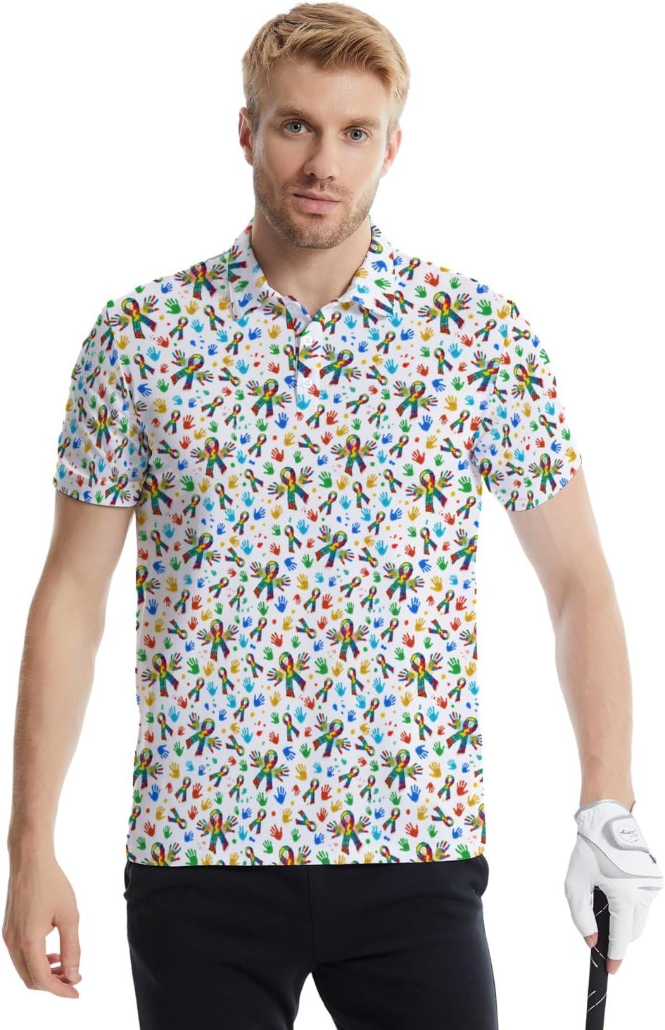 Mens Golf Shirts Golf Polo Shirts for Men Short Sleeve Polo Shirts Golf Gifts