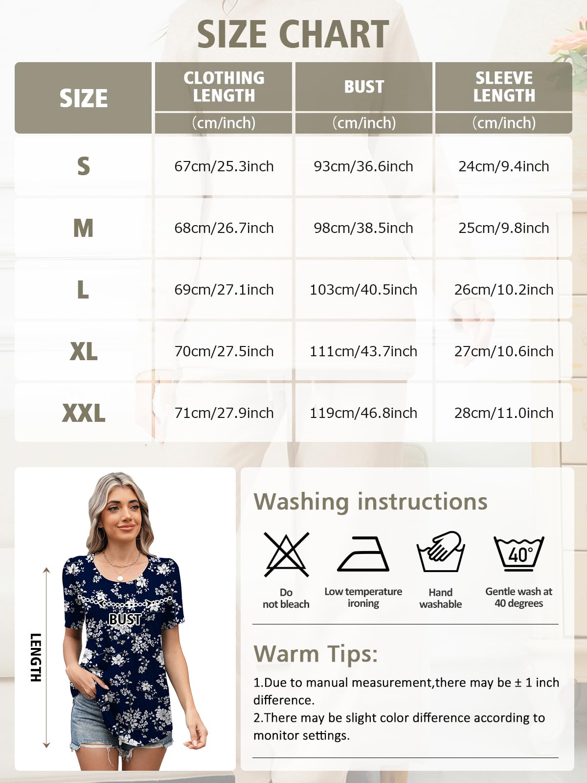 Chemisier Femme Manches Courtes Imprimé Fleuri - Blouse Fleurie Col Rond et Tunique Chic pour Été | Haut Femme Fluide pour Campus et Bureau