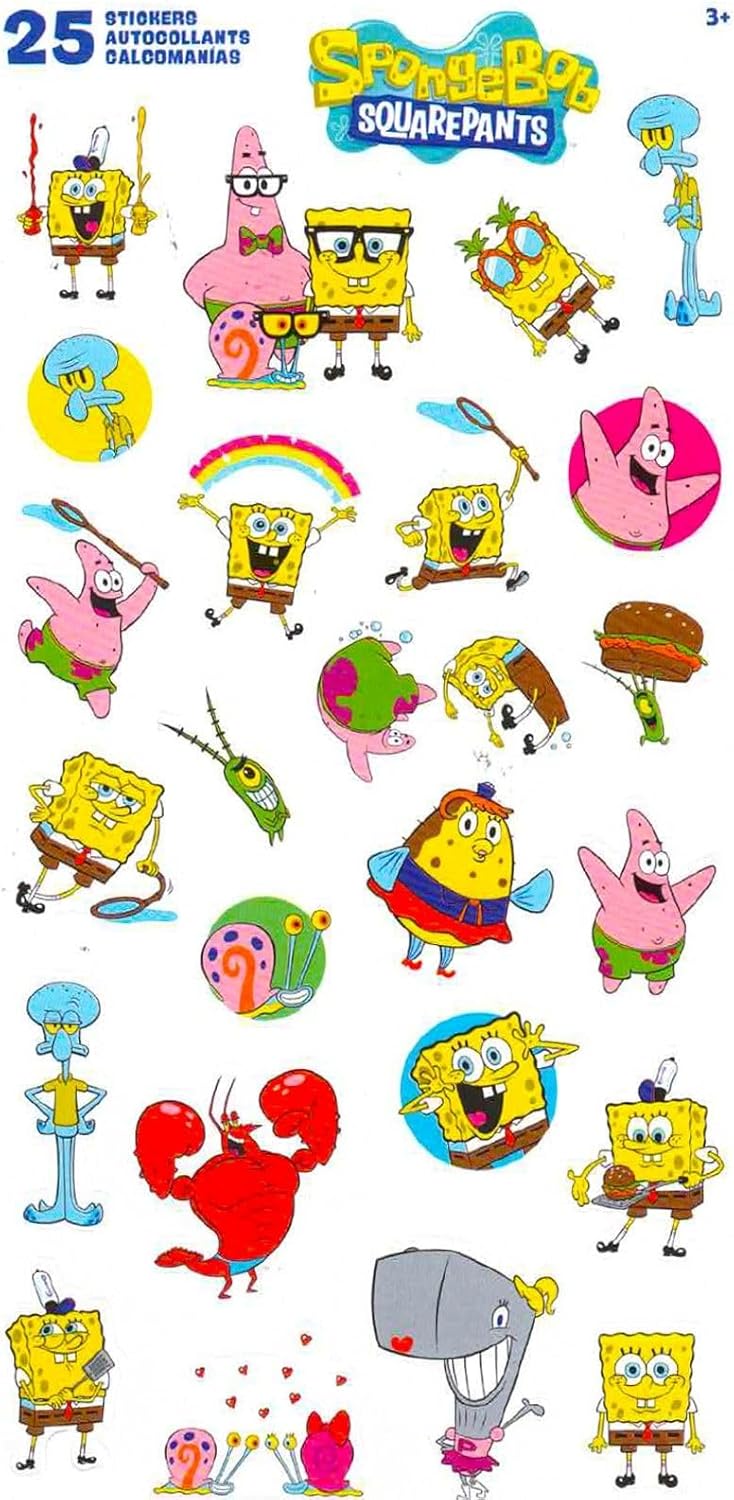 Spongebob Water Bottle Bundle - School Supplies Set with 20 Oz Drinking Cup, Stickers, More | Spongebob Reusable Water Bottle Set - Image 3