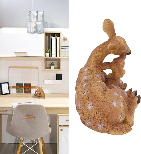 Miniatura 4 de Estatuilla de ciervo Material de resina Estatua de ciervo pintada a mano Juguetes Figura de escritorio para decoración de escritorio del hogar