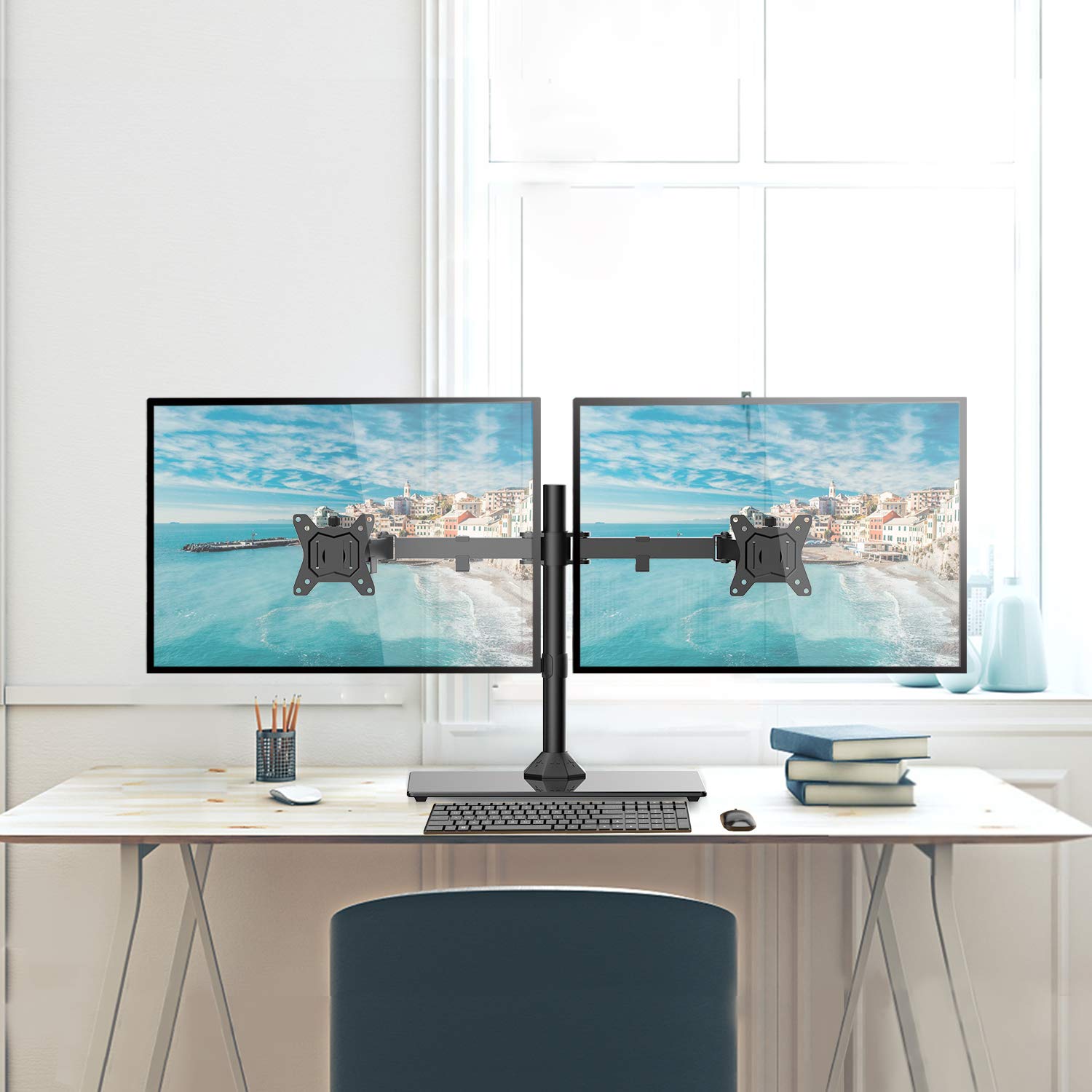 ErGear Dual Monitor Stand for 13" 32" Screen Freestanding Base Dual