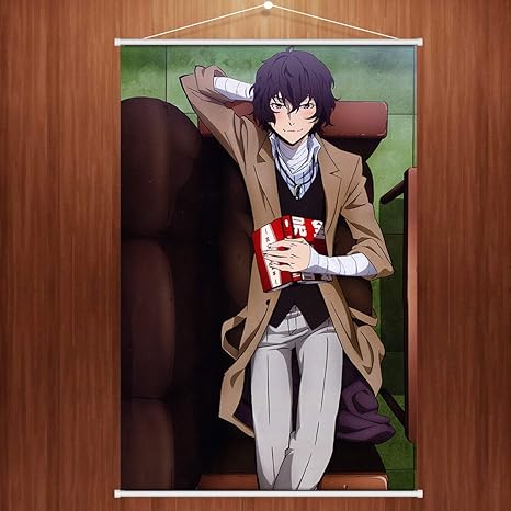 Amazon Co Jp Annio Wollaon タペストリー 文豪ストレイドッグス 太宰治 寝室 ポスター 掛ける絵 巻物 軸物 誕生日プレゼント アニメ おしゃれ 萌え 60cm X 90cm ホビー 通販
