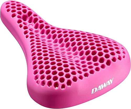 Miniatura 8 de DAWAY Cómoda funda de asiento de bicicleta, cojín acolchado de gel de silicona y espuma viscoelástica para hombres y mujeres, funda suave para