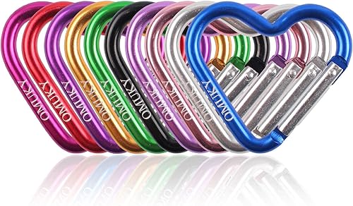 OMUKY Mosquetones multicolor Clips de gancho Accesorios de camping Hebilla para senderismo al aire libre Viajar