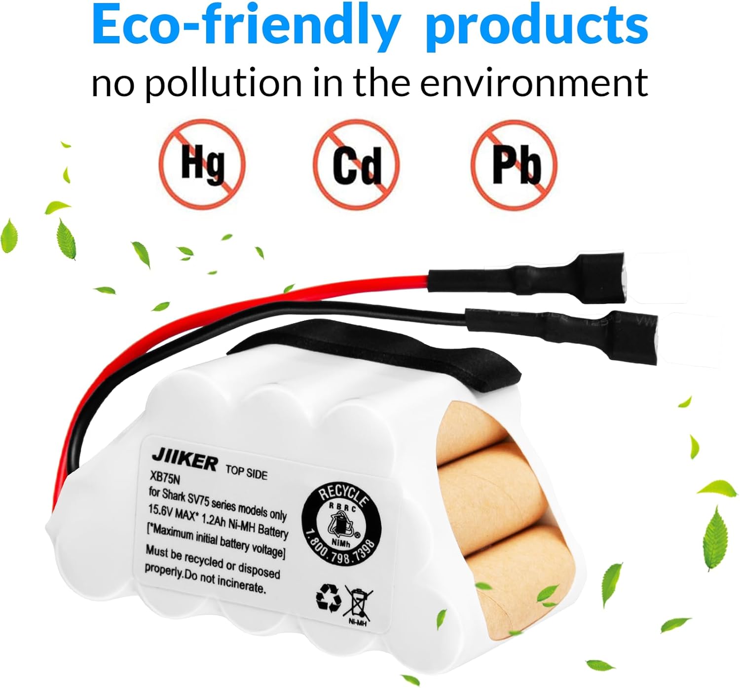 XB75N Battery Replacement for Shark SV75N SV75_N SV75Z_N SV75C_N Series Cordless Pet Perfect Handheld Vacuum, 15.6V Max 1.2Ah Ni-Mh Battery