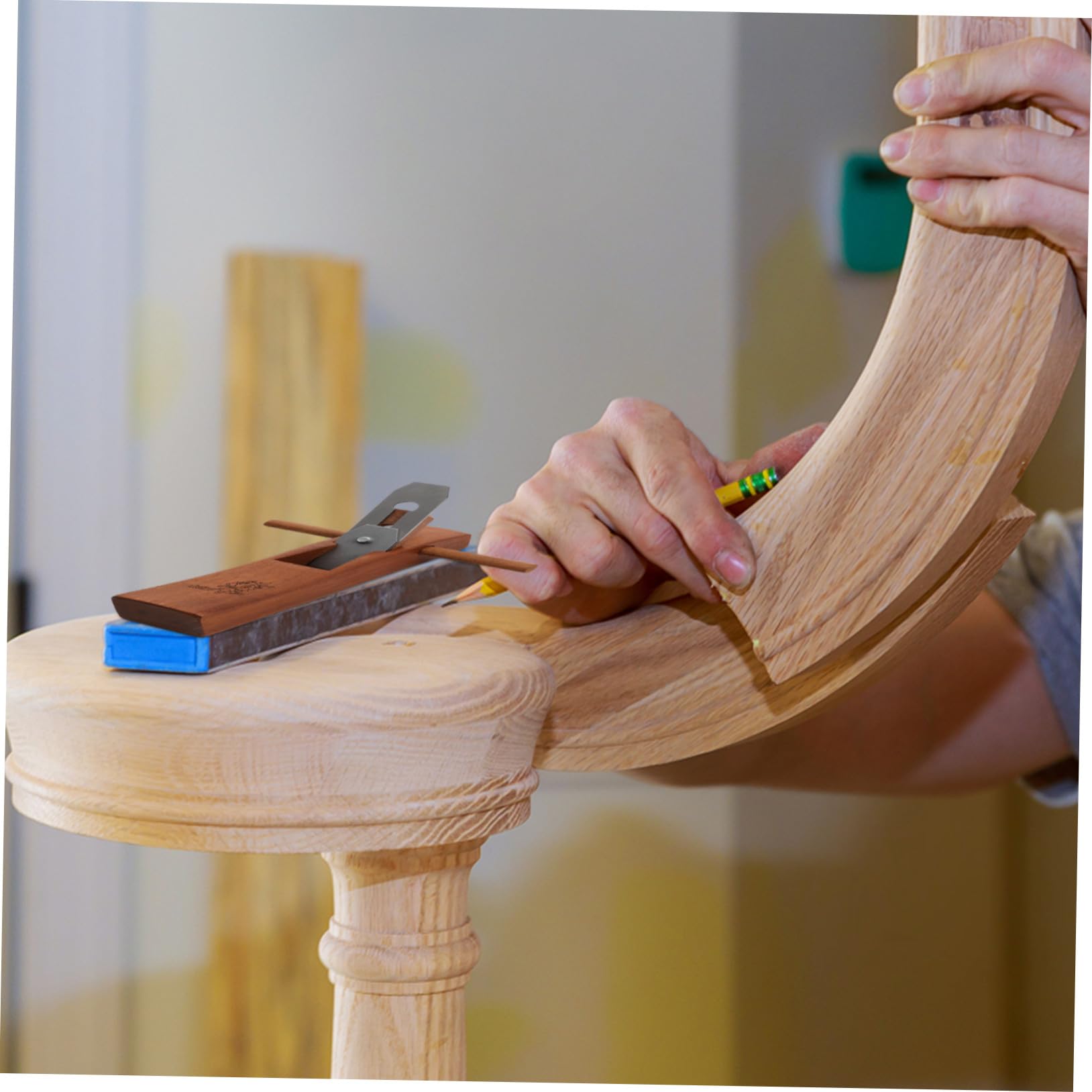 Pialla Manuale Per Legno in Legno Durevole Lama in Metallo Attrezzo Falegnameria Per Carpentieri e Hobbisti