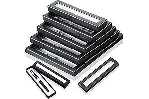 Sleek and Sophisticated 8-Piece Pen Holder Boxes with Crystal-Clear Lids
