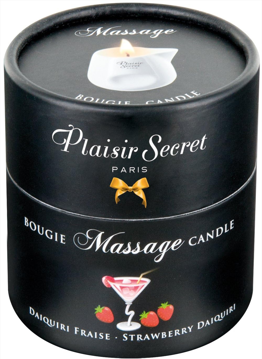 Edible Massage Candle in Ceramic Pot with spout 2.82fl oz (Strawberry Daiquiri)