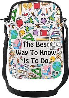 Cartoon TV Show Inspired Gifts The Best Way To Know Is To Do Crossbody Bag Teacher Fans Adjustable Messenger Purse