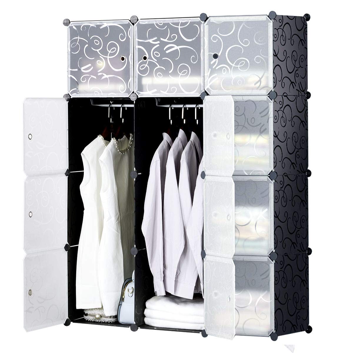 Buy BRIAN & DANY 12Cube Portable Closet, Plastic Wardrobe with Doors