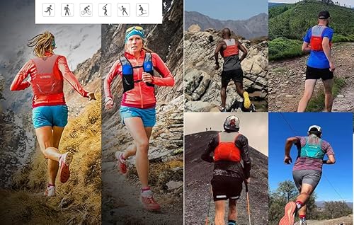 Colete de corrida AONIJIE Lovtour Hydration Race, colete de corrida leve de 2,5 L com 2 garrafas de