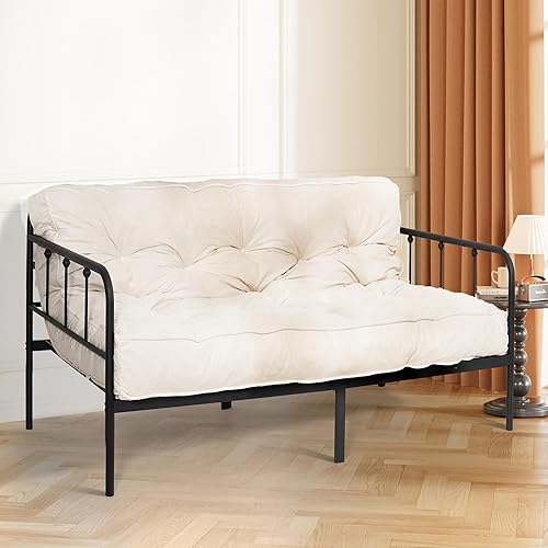 Miniatura 3 de Colchón tipo futón de 8 pulgadas, tamaño matrimonial, sofá cama grueso tipo futón, plegable, para adultos, colchón de espuma ultrasuave, tapete