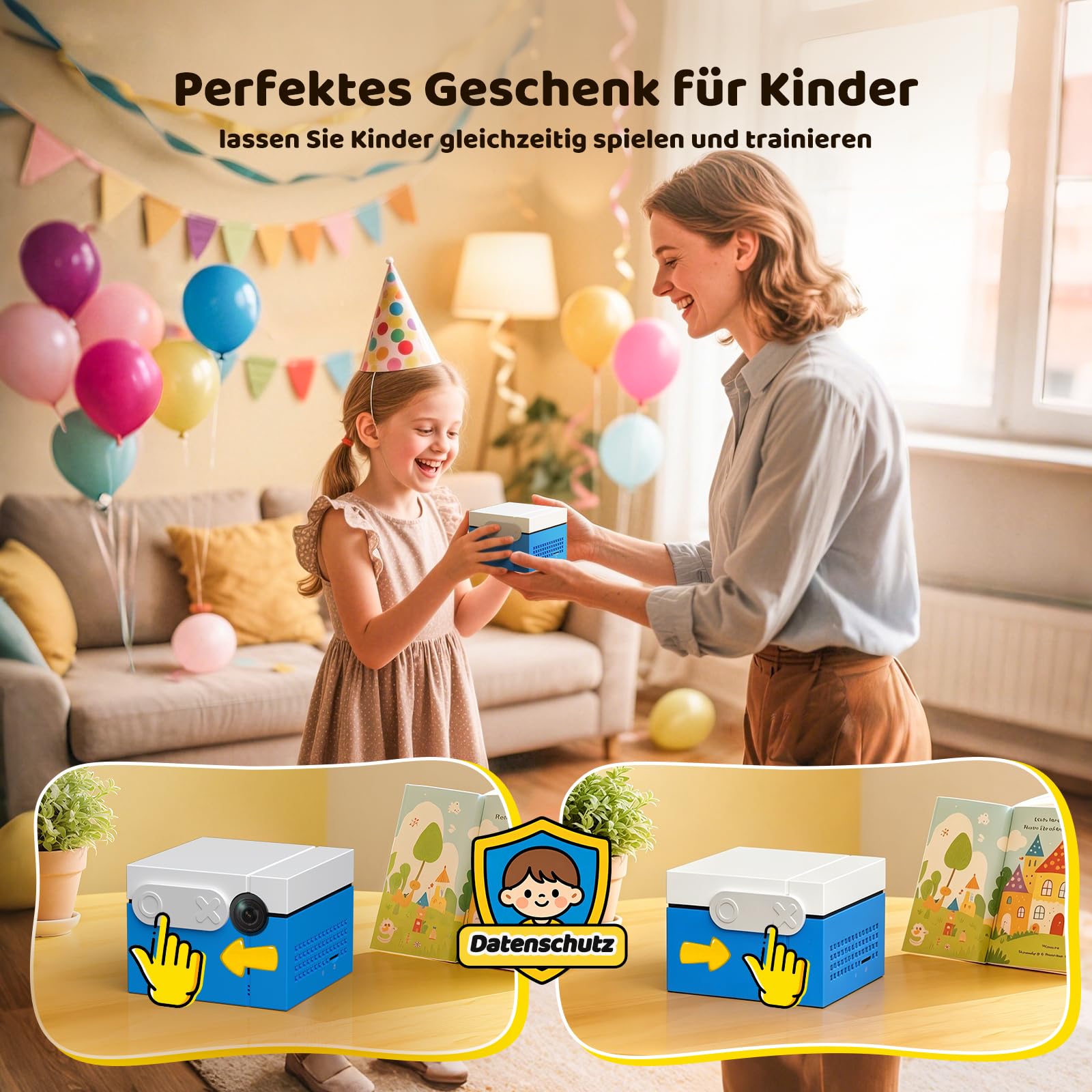KINHANK MotionX Spielkonsole für Kinder & Familie mit KI-Bewegungserkennung | Kein Abonnement Nötig, Monatliche Updates, Keine Controller Erforderlich, Interaktives Videospielsystem für die Ganze Familie