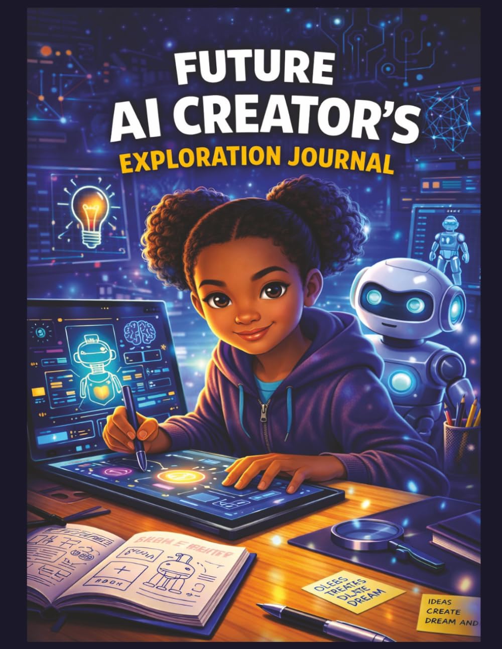 Future AI Creator’s Exploration Journal: Design Smart Ideas, Explore Artificial Intelligence, and Create Future Tech (Creative Careers for Kids)